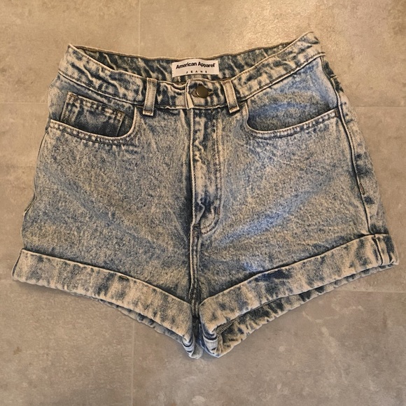 American Apparel acid wash denim shorts - Picture 1 of 5
